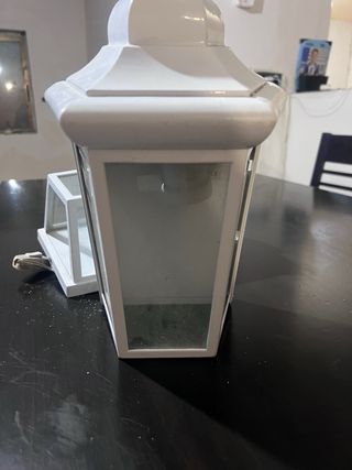 Lámparas de jardín blancas 2 unidades