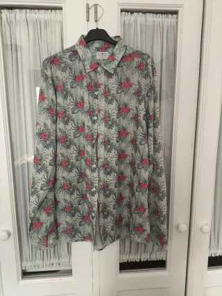 Camisa estampada Purple & Brown Talla XL