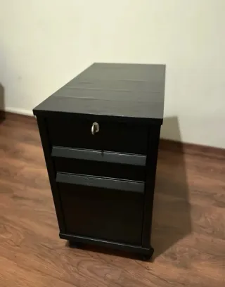 Mueble archivador cajonera negro