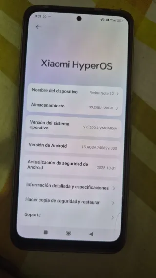 Xiaomi Redmi Note 12 128GB Negro