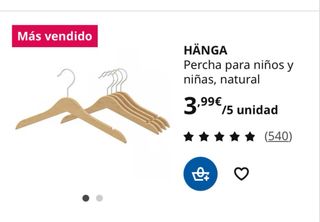 Perchas de madera para niñ@s