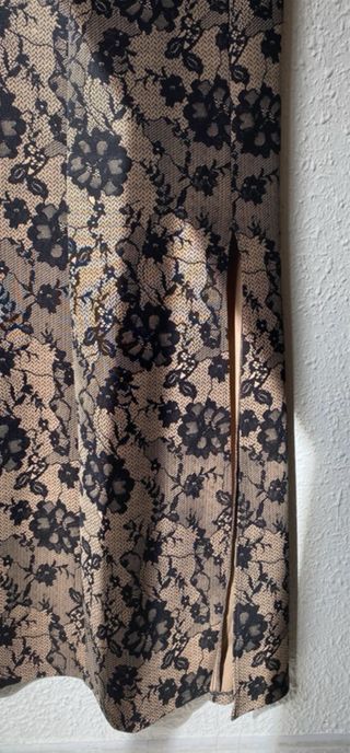 Vestido de gala Maria Bonita negro y dorado