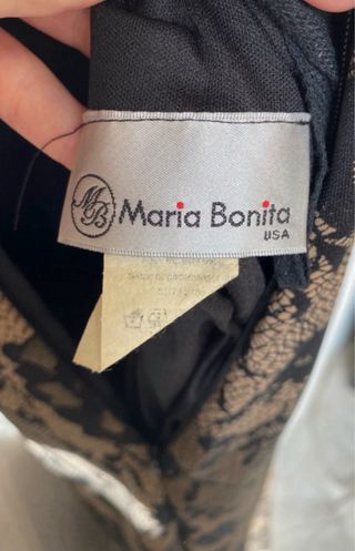 Vestido de gala Maria Bonita negro y dorado