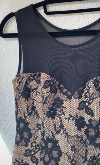 Vestido de gala Maria Bonita negro y dorado