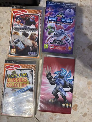 Lote 4 Juegos PSP: Mega Drive, Invizimals, Capcom