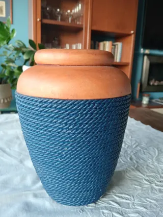 Vaso decorativo blu/marrone