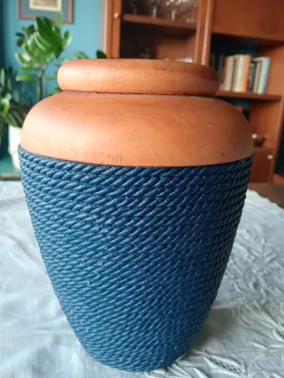 Vaso decorativo blu/marrone