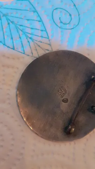 Grande Broche/Colgante Plata Mexicana Antigua