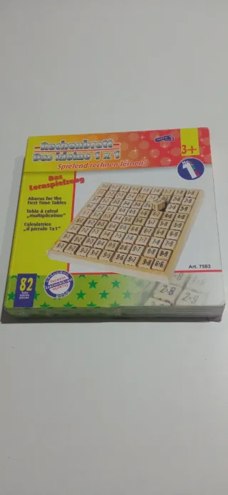 Tablas de multiplicar de madera