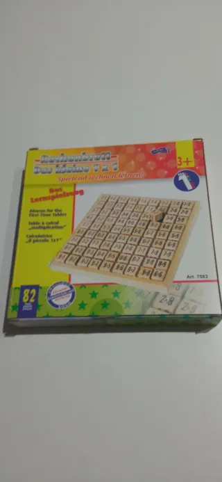 Tablas de multiplicar de madera