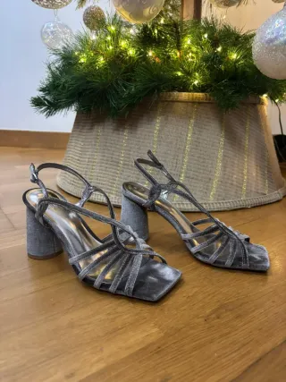 Tacones terciopelo gris Green Coast T37
