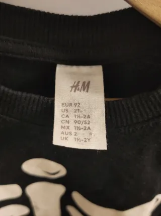 ✅ Pijama esqueleto niño H&M T.92