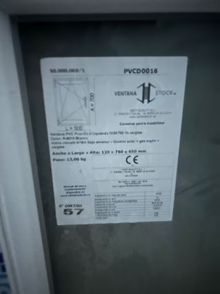 Ventana PVC Oscilobatiente Sin maneta