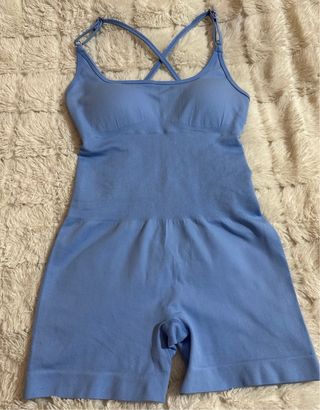 Mono corto azul compresivo abdomen XS