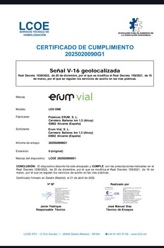 BALIZA-LUZ DE EMERGENCIA V16 LEDONE CONNECTED