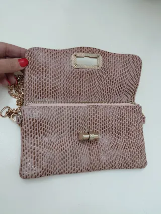 Bolso fiesta piel rosa