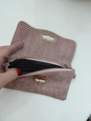 Bolso fiesta piel rosa