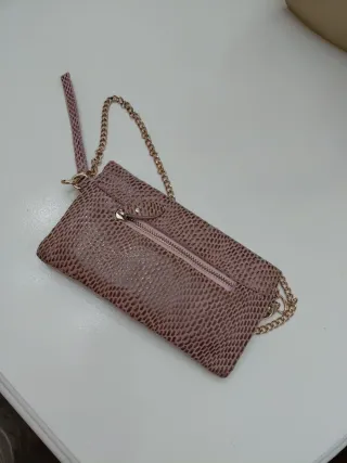 Bolso fiesta piel rosa
