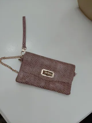 Bolso fiesta piel rosa