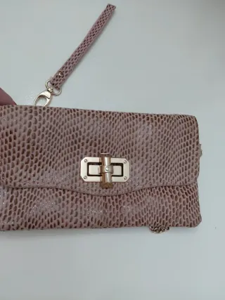 Bolso fiesta piel rosa