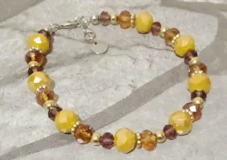 Bracciale donna perle vetro