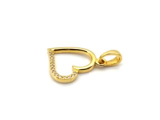 colgante oro 18k con piedra con circonita