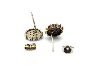 pendientes plata 925mm con piedra con circonita