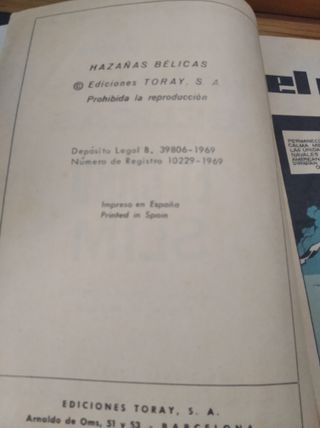 Comic Belico , El Cabo Slim . 1969