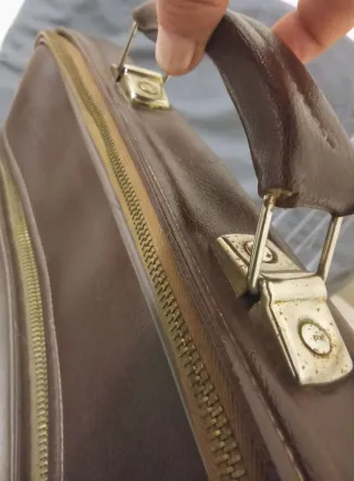 Maletín vintage piel marrón Areitio