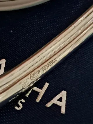 Pulsera Agatha circonitas brillantes y negras