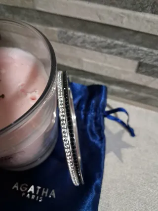 Pulsera Agatha circonitas brillantes y negras