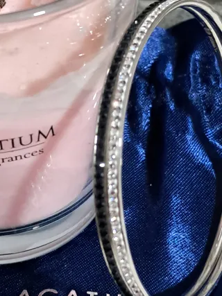 Pulsera Agatha circonitas brillantes y negras