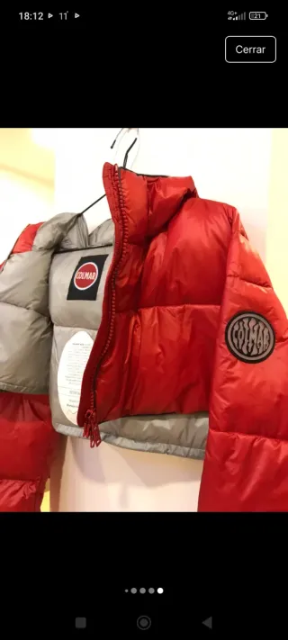 Chaqueta Colmar Plumas Crop Talla S