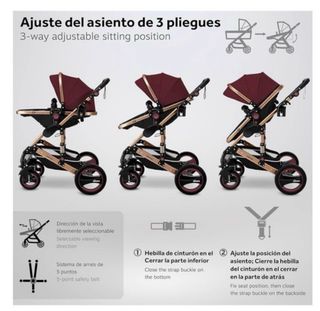 Carrito Bebe Kiduku 3 en 1 Original