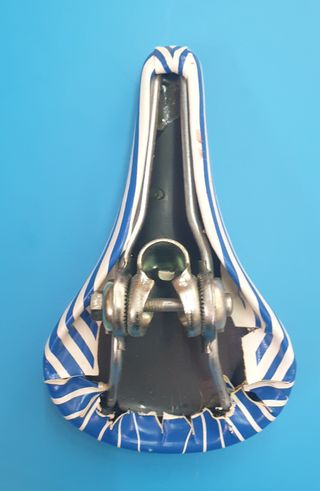 Selim de Bicicleta bmx mtb Azul e Branco novo