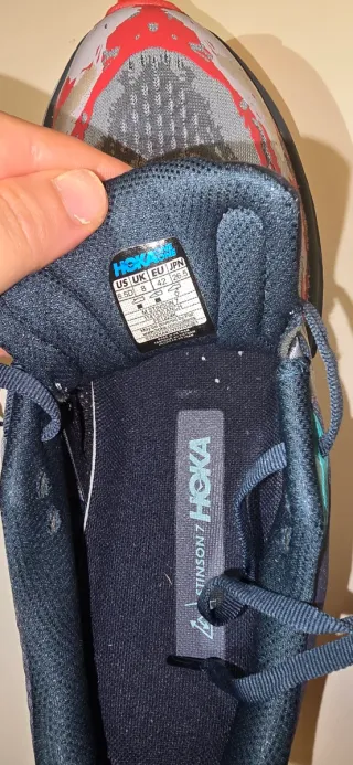 Zapatillas Hoka Hombre Gris/Rojo