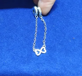 Cadena Seguridad Pulsera Pandora Corazón Infinito