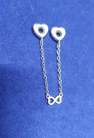 Cadena Seguridad Pulsera Pandora Corazón Infinito