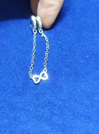 Cadena Seguridad Pulsera Pandora Corazón Infinito