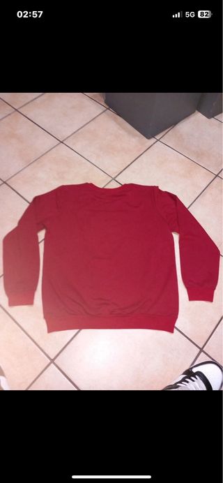 Felpa donna NY City of dreams bordeaux paillettes