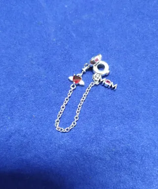 Cadena Seguridad Mamá Corazón Plat pulsera Pandora