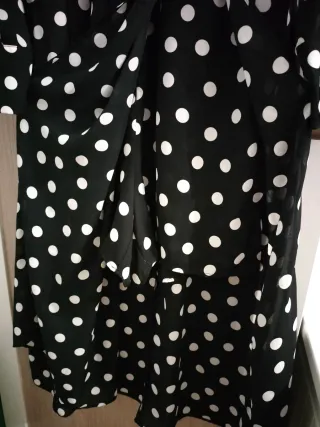 Vestido/Mono largo lunares blanco y negro