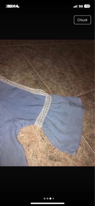 Top donna Z&W righe blu/bianco taglia S/M