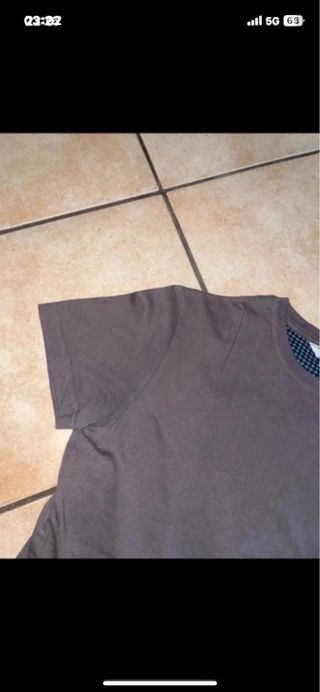 Maglietta uomo grigia con taschino L