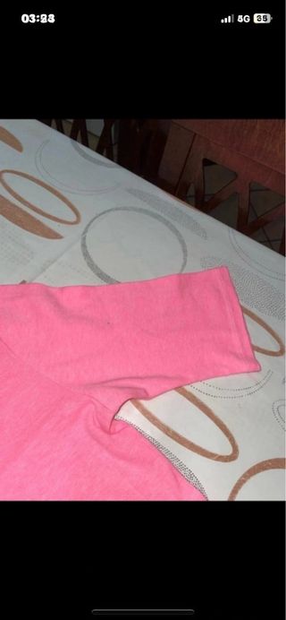 Maglia rosa manica a gomito donna M