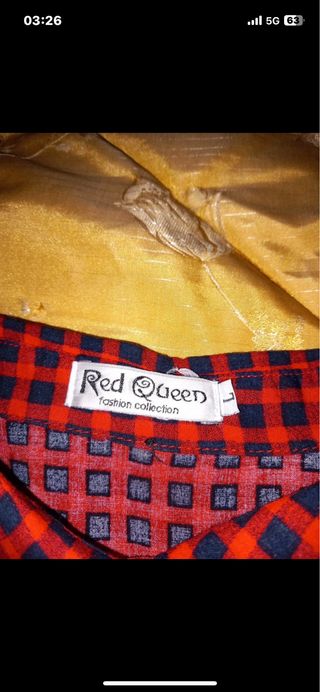 Camicetta quadri rosso nero donna L