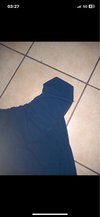 Blusa monospalla blu taglia L/XL