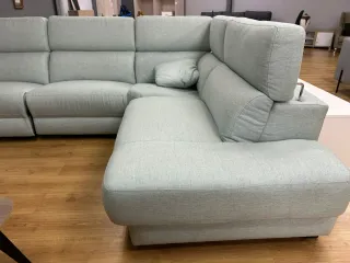 Sofá eléctrico con USB gris