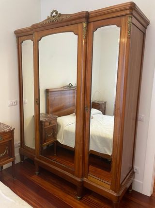 Dormitorio completo madera maciza antiguo