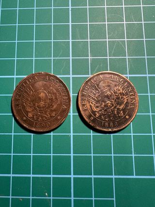 Moneda Argentina Antigua Libertad 1888 y 1890